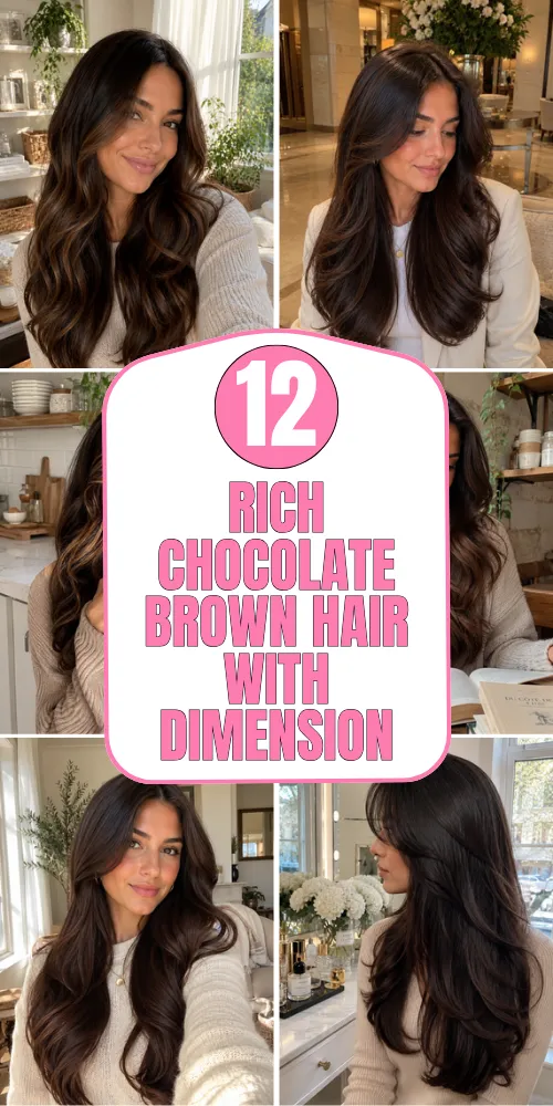 ich Chocolate Brown Hair With Dimension