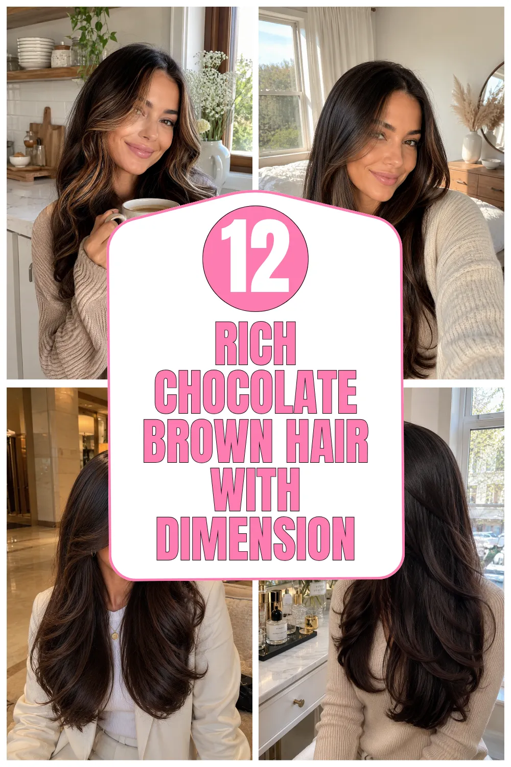 ich Chocolate Brown Hair With Dimension