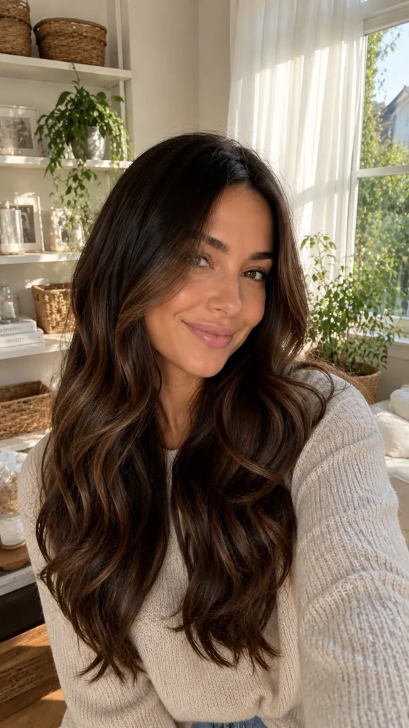 ich Chocolate Brown Hair With Dimension