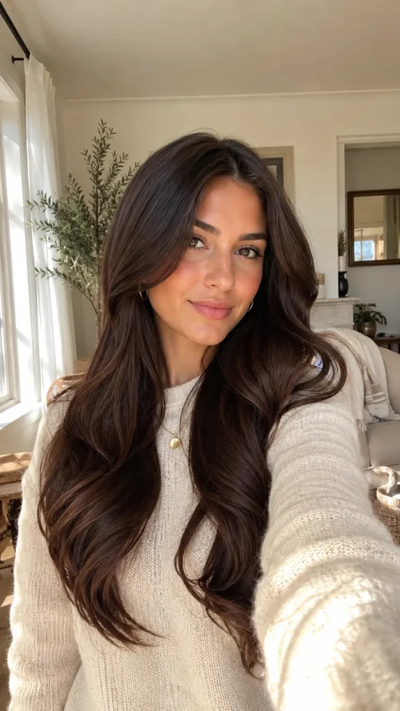 ich Chocolate Brown Hair With Dimension