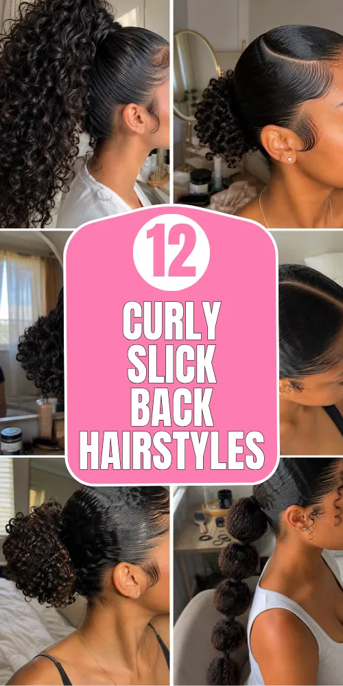 Curly Slick Back Hairstyles