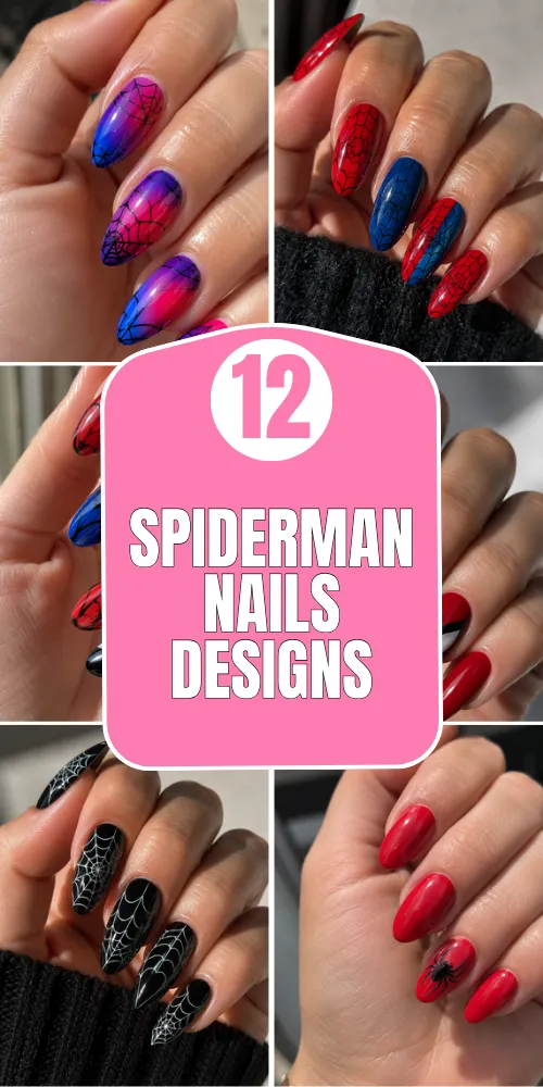 Spiderman Nails Designs