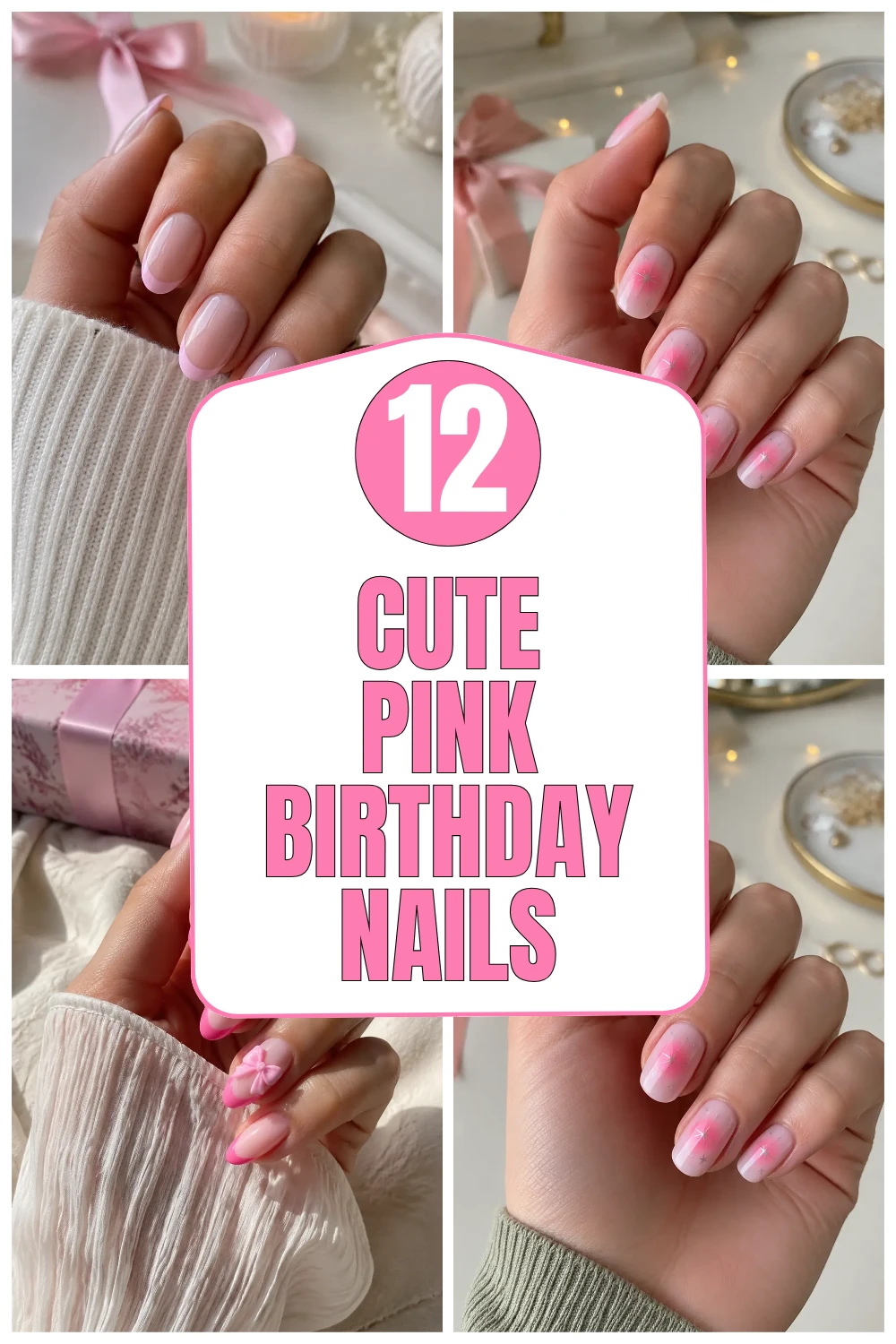 12 Cute Pink Birthday Nails for a Sweet Party Manicure