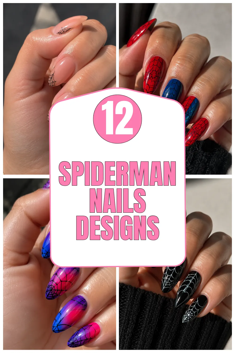 Spiderman Nails Designs