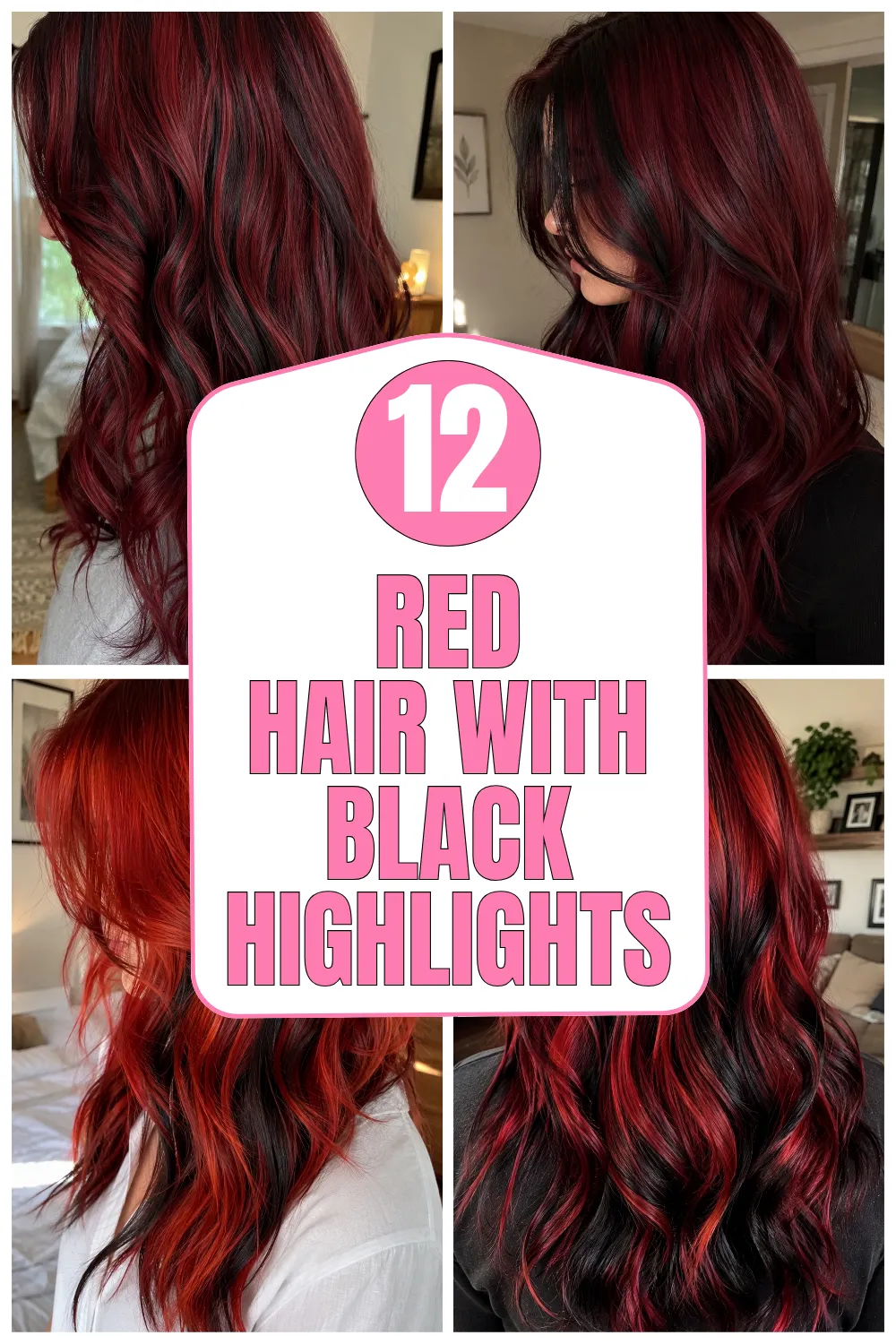Red Hair With Black Highlights