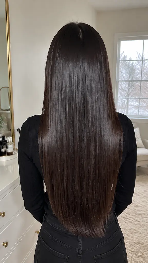 12 Glamour Hair idea 3 sleek glossy glass hair