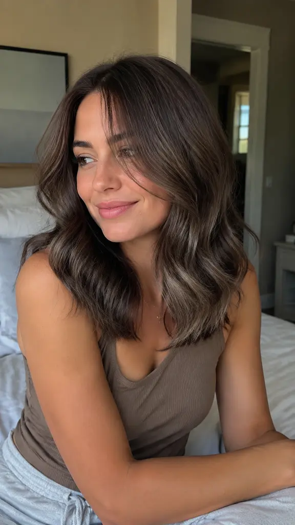 12 Trendy Hair Colors idea 5 cool mushroom brown layered hair