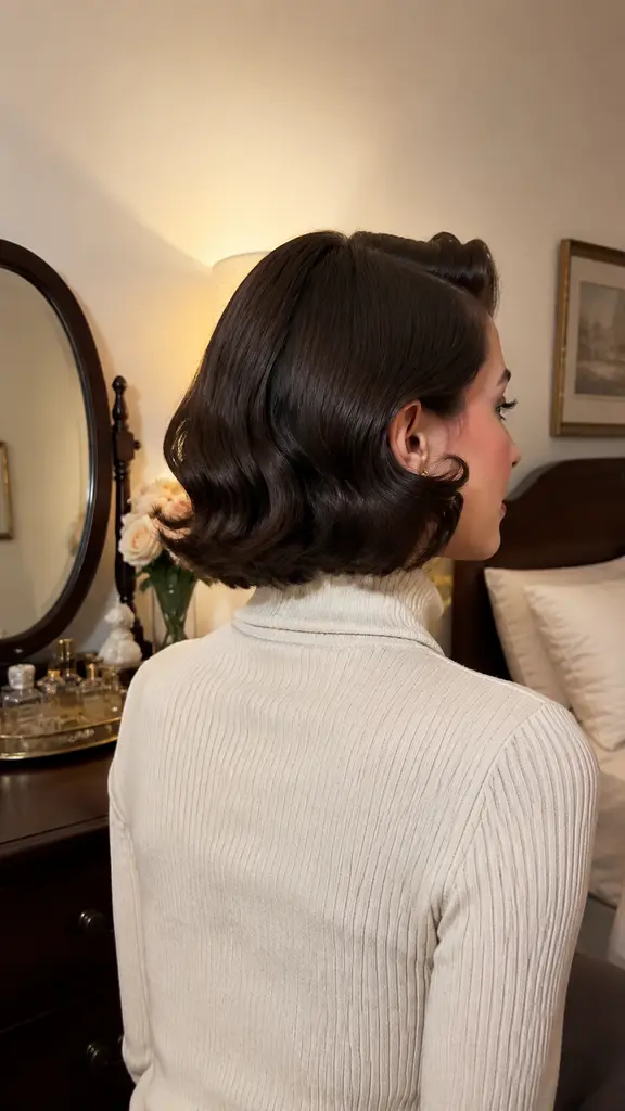 12 Glamour Hair idea 7 sculpted Hollywood wave bob