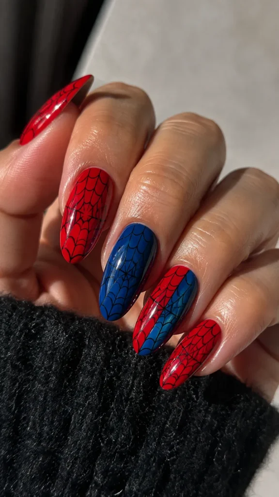 Spiderman Nails Designs