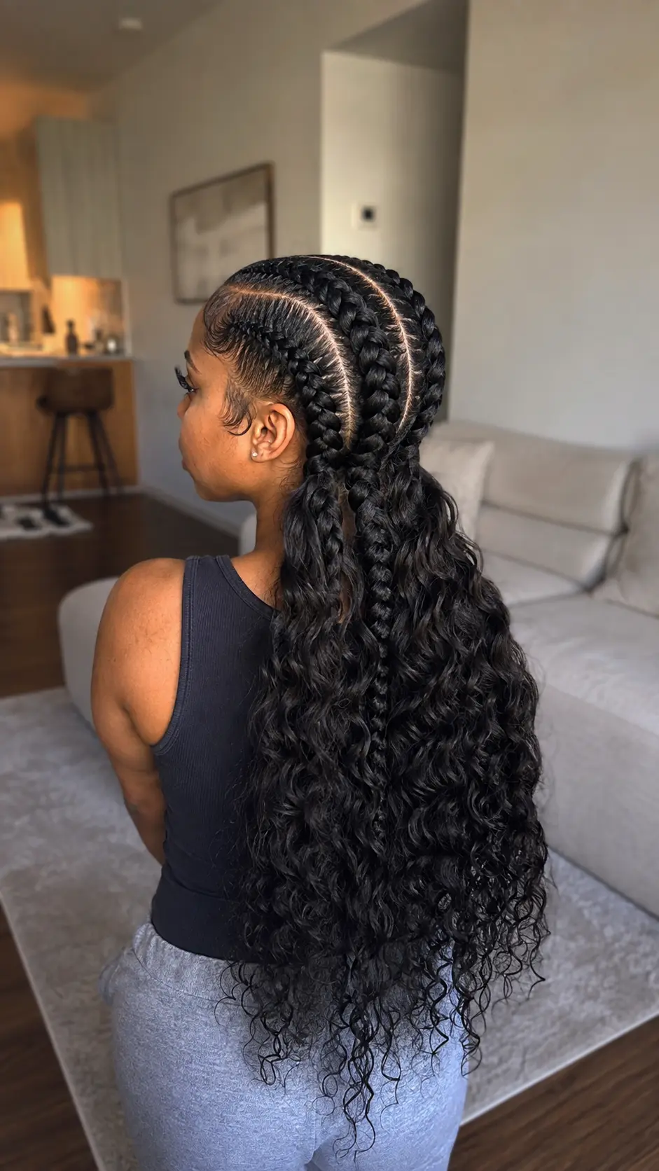 Chunky front braids with Jada Wayda water-wave hair