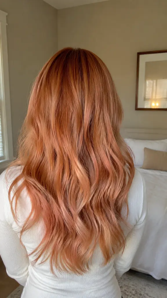 12 Trendy Hair Colors idea 10 soft peach copper waves