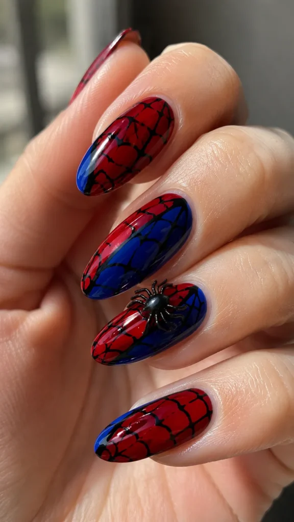 Spiderman Nails Designs