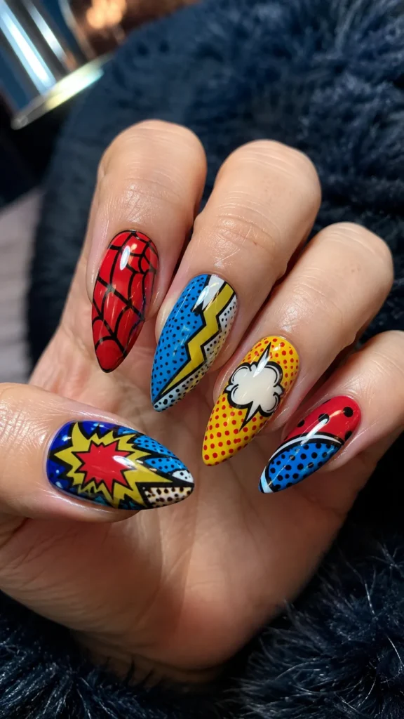 Spiderman Nails Designs