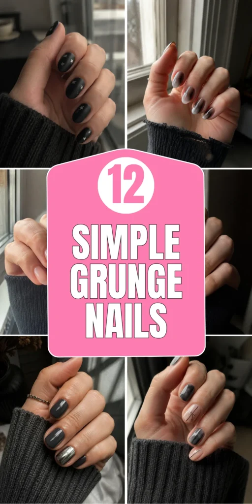 Simple Grunge Nails
