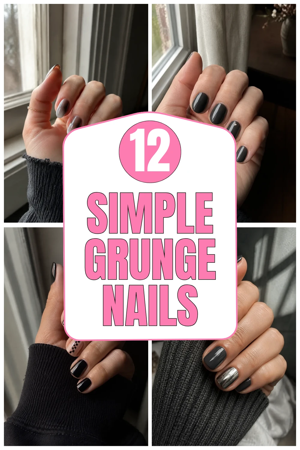 Simple Grunge Nails