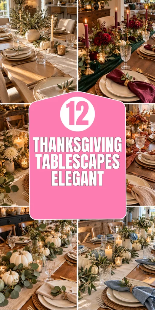thanksgiving tablescapes elegant
