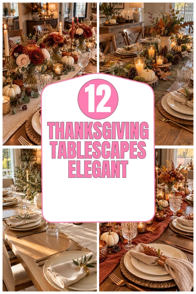 thanksgiving tablescapes elegant